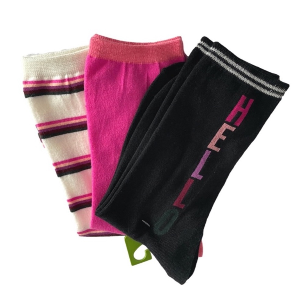 KATE SPADE 3-Pair Colorful Crew Socks NWT